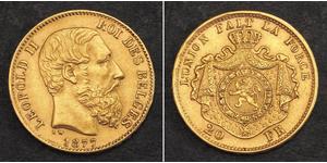 20 Franc 比利时 金 利奥波德二世 (比利时)