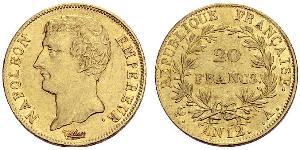 20 Franc 法兰西第一帝国 (1804 - 1814) 金 拿破仑一世(1769 - 1821)
