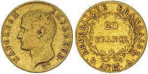 20 Franc 法兰西第一帝国 (1804 - 1814) 金 拿破仑一世(1769 - 1821)