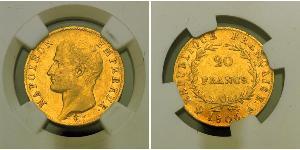20 Franc 法兰西第一帝国 (1804 - 1814) 金 拿破仑一世(1769 - 1821)