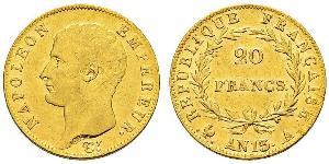 20 Franc 法兰西第一帝国 (1804 - 1814) 金 拿破仑一世(1769 - 1821)