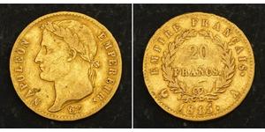 20 Franc 法兰西第一帝国 (1804 - 1814) 金 拿破仑一世(1769 - 1821)