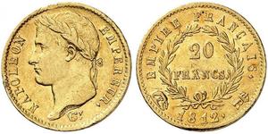 20 Franc 法兰西第一帝国 (1804 - 1814) 金 拿破仑一世(1769 - 1821)