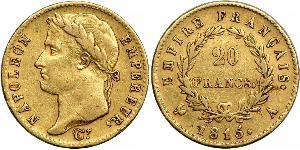 20 Franc 法兰西第一帝国 (1804 - 1814) 金 拿破仑一世(1769 - 1821)