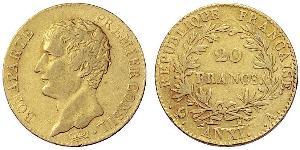 20 Franc 法兰西第一帝国 (1804 - 1814) 金 拿破仑一世(1769 - 1821)