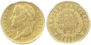 20 Franc 法兰西第一帝国 (1804 - 1814) 金 拿破仑一世(1769 - 1821)