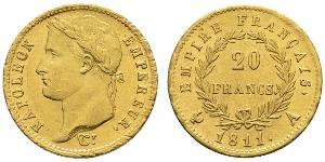 20 Franc 法兰西第一帝国 (1804 - 1814) 金 拿破仑一世(1769 - 1821)