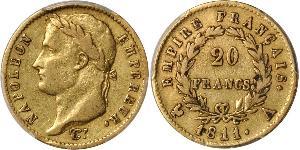 20 Franc 法兰西第一帝国 (1804 - 1814) 金 拿破仑一世(1769 - 1821)
