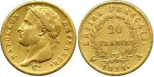 20 Franc 法兰西第一帝国 (1804 - 1814) 金 拿破仑一世(1769 - 1821)