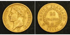 20 Franc 法兰西第一帝国 (1804 - 1814) 金 拿破仑一世(1769 - 1821)
