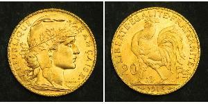 20 Franc 法兰西第三共和国 (1870 - 1940) 金 