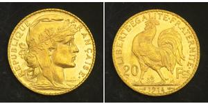 20 Franc 法兰西第三共和国 (1870 - 1940) 金 