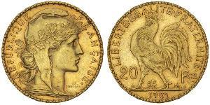 20 Franc 法兰西第三共和国 (1870 - 1940) 金 