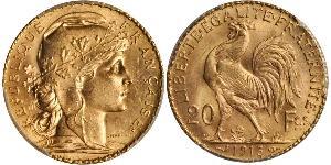 20 Franc 法兰西第三共和国 (1870 - 1940) 金 