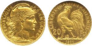 20 Franc 法兰西第三共和国 (1870 - 1940) 金 