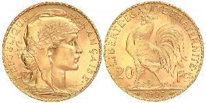 20 Franc 法兰西第三共和国 (1870 - 1940) 金 