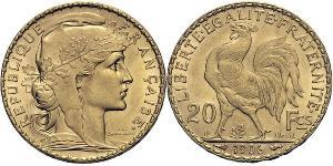 20 Franc 法兰西第三共和国 (1870 - 1940) 金 