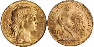 20 Franc 法兰西第三共和国 (1870 - 1940) 金 