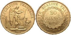 20 Franc 法兰西第三共和国 (1870 - 1940) 金 