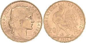 20 Franc 法兰西第三共和国 (1870 - 1940) 金 