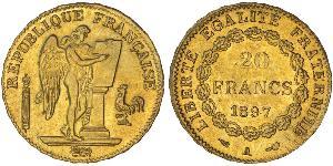20 Franc 法兰西第三共和国 (1870 - 1940) 金 