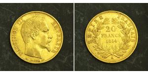 20 Franc 法蘭西第二帝國 (1852 - 1870) 金 拿破仑三世