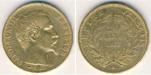20 Franc 法蘭西第二帝國 (1852 - 1870) 金 拿破仑三世