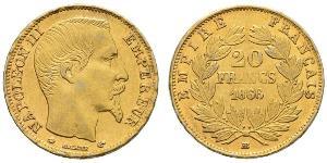 20 Franc 法蘭西第二帝國 (1852 - 1870) 金 拿破仑三世