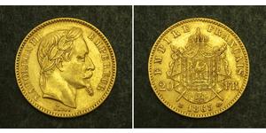 20 Franc 法蘭西第二帝國 (1852 - 1870) 金 拿破仑三世