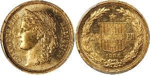 20 Franc 瑞士 金 