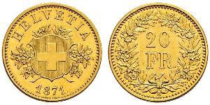 20 Franc 瑞士 金 