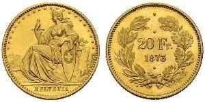 20 Franc 瑞士 金 