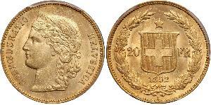 20 Franc 瑞士 金 