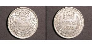 20 Franc 突尼西亞 銀 Ahmad II of Tunis