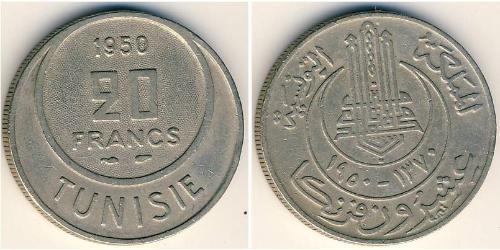 20 Franc 突尼西亞 銅/镍 