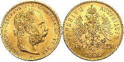 20 Franc / 8 Florin Austria-Hungary (1867-1918) Gold Franz Joseph I (1830 - 1916)