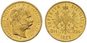 20 Franc / 8 Florin Österreich-Ungarn (1867-1918) Gold Franz Joseph I (1830 - 1916)