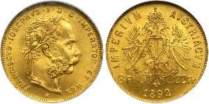20 Franc / 8 Florin Österreich-Ungarn (1867-1918) Gold Franz Joseph I (1830 - 1916)