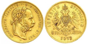 20 Franc / 8 Florin Autriche-Hongrie (1867-1918) Or Franz Joseph I (1830 - 1916)