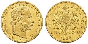 20 Franc / 8 Florin Imperio austrohúngaro (1867-1918) Oro Franz Joseph I (1830 - 1916)