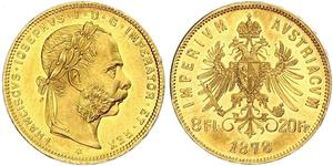 20 Franc / 8 Florin 奥匈帝国 (1867 - 1918) 金 弗朗茨·约瑟夫一世 (1830 - 1916)