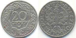 20 Grosh Zweite Polnische Republik (1918 - 1939) Kupfer/Nickel 