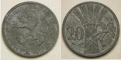 20 Haleru Checoslovaquia  (1918-1992) Zinc 