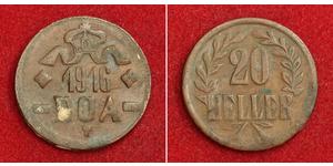 20 Heller German East Africa (1885-1919) 銅 