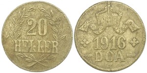 20 Heller German East Africa (1885-1919) 銅 