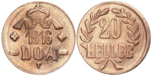 20 Heller German East Africa (1885-1919) 銅 
