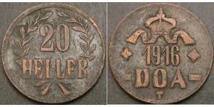 20 Heller German East Africa (1885-1919) 青铜 