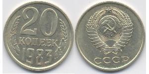 20 Kopeck Unione Sovietica (1922 - 1991) Cuivre/Nickel 