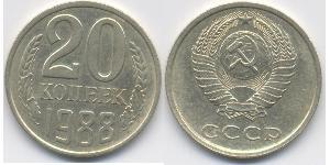 20 Kopeck Unione Sovietica (1922 - 1991) Cuivre/Nickel 