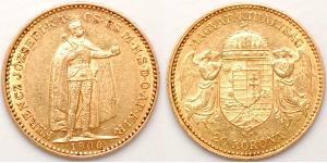 20 Korona Königreich Ungarn (1000-1918) Gold Franz Joseph I (1830 - 1916)